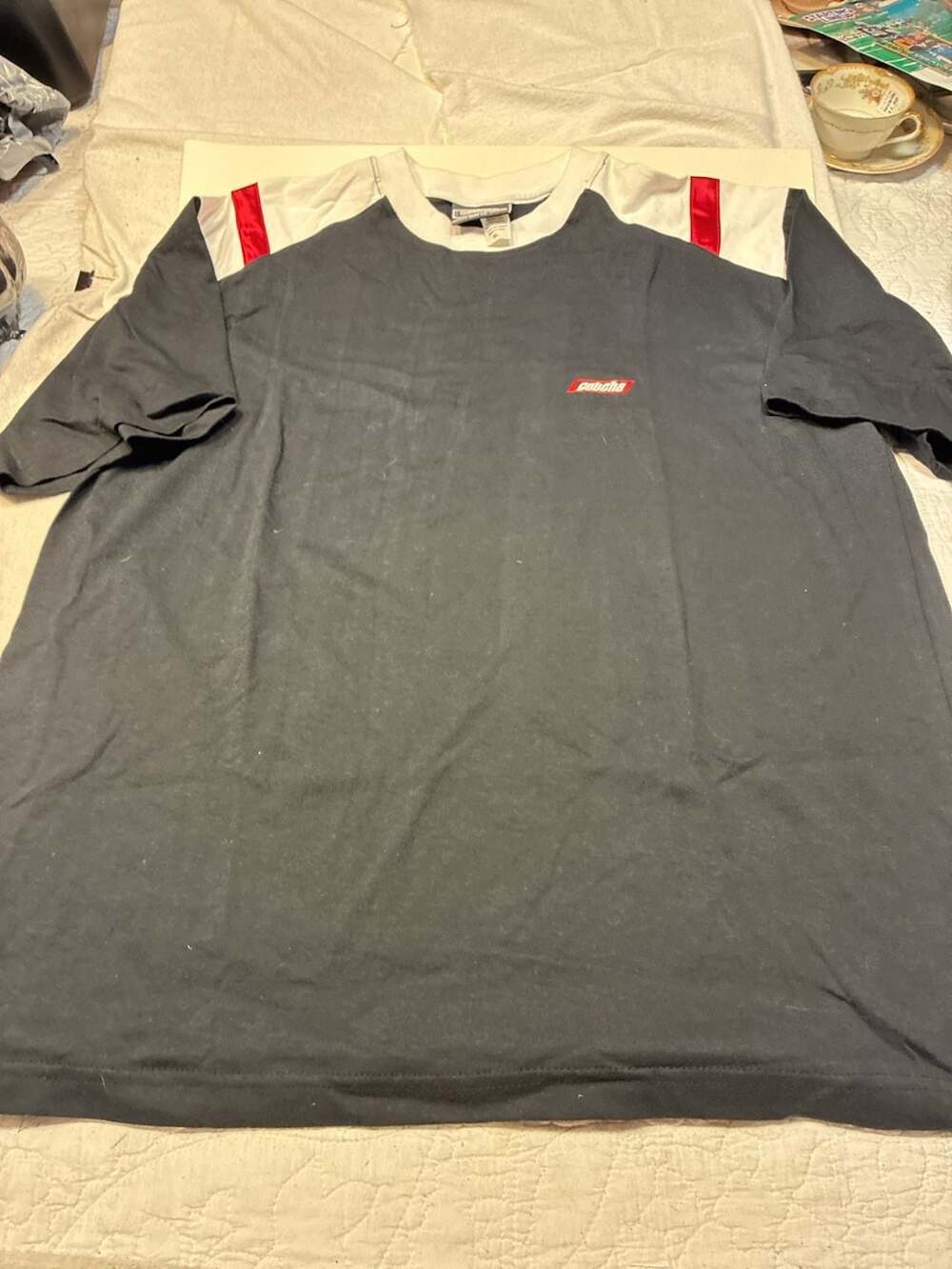 Vintage 90s Gotcha Surf Co Colorblock Ringer T-Shirt XL Black White Red